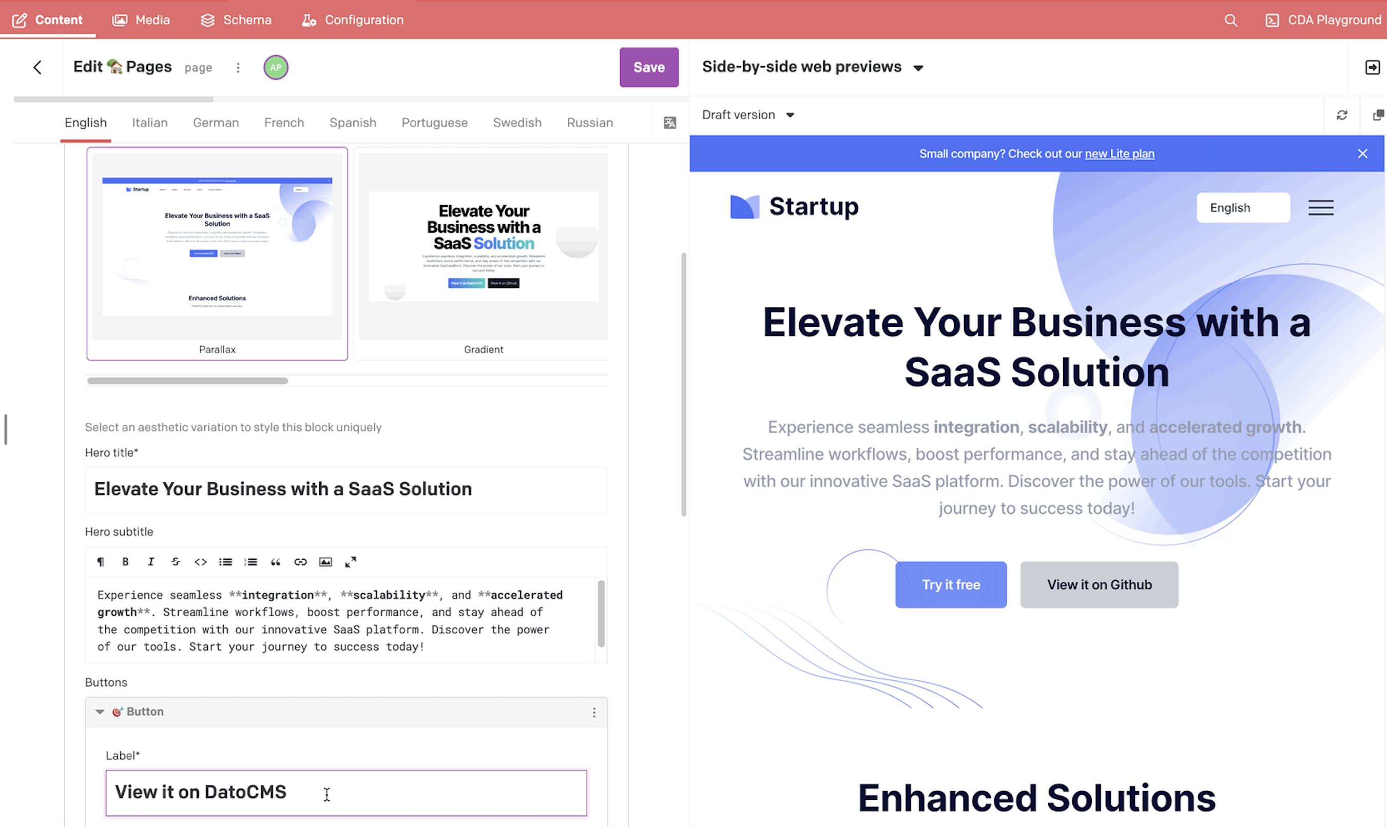 CMS Screenshot