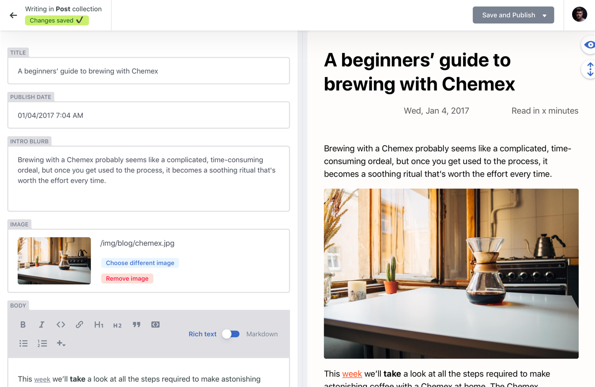 CMS Screenshot