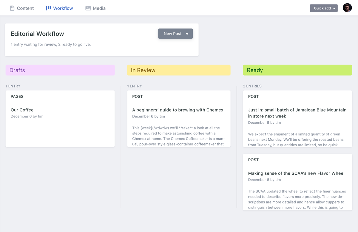 CMS Screenshot
