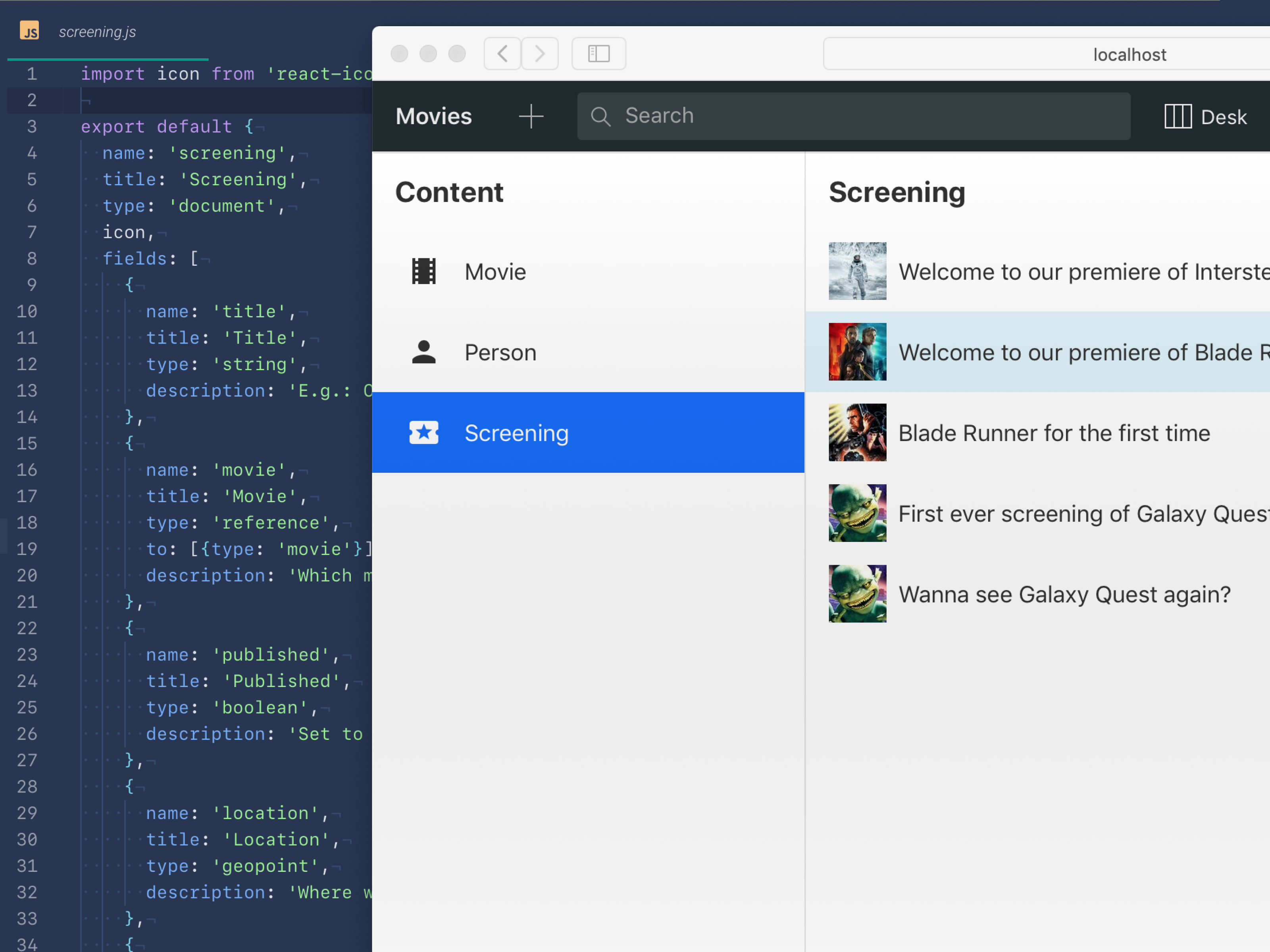 CMS Screenshot