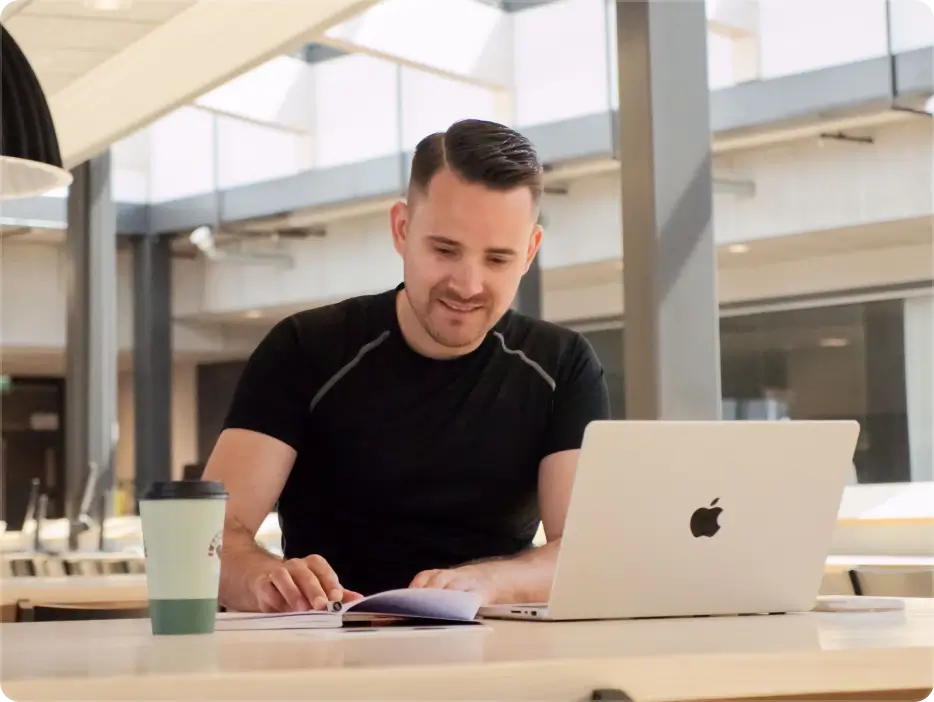 Person at desk