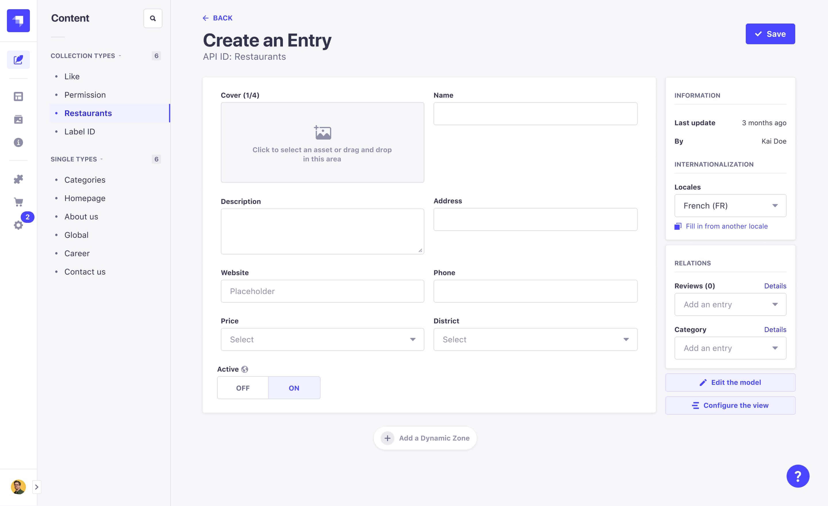 CMS Screenshot